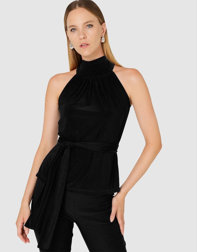 SACHA DRAKE - High Neck Tie Top