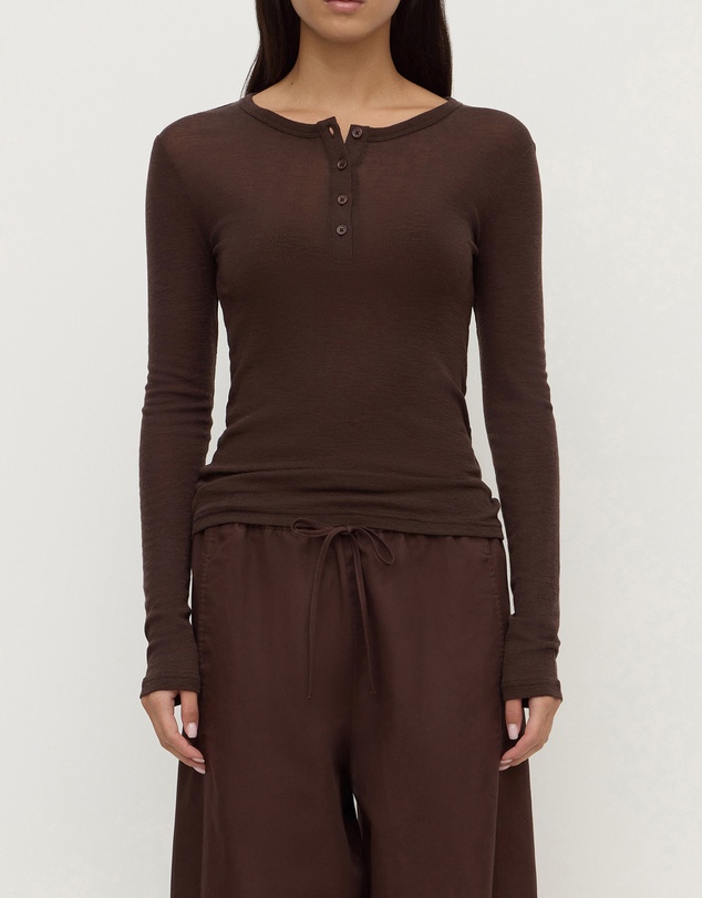 Assembly Label - Nora Merino Wool Henley Top