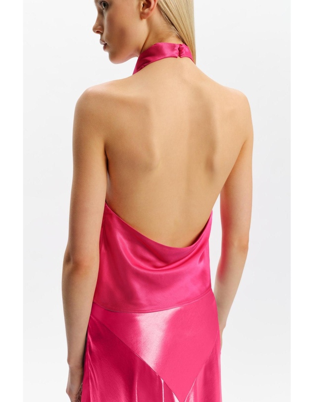 Bardot - Joslyn High Neck Satin Top