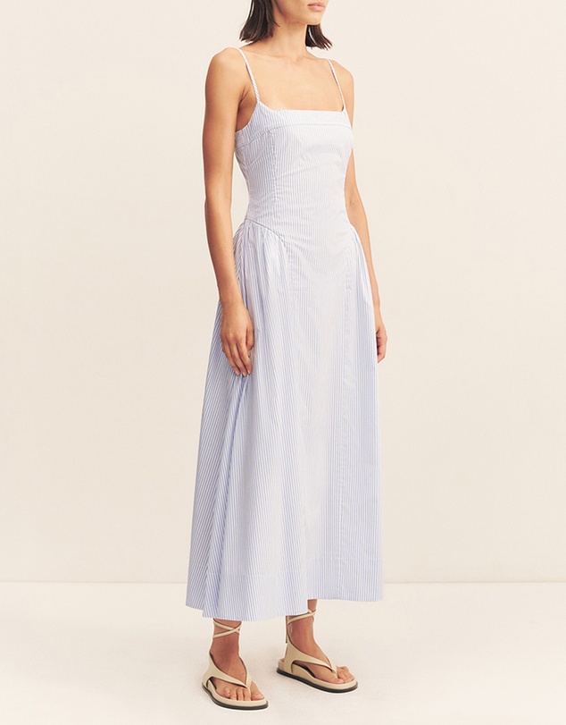 Shona Joy - Saunders Square Neck Panelled Midi Dress