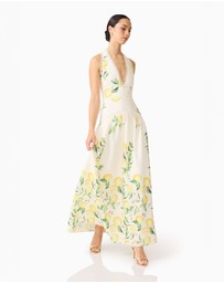 Elliatt - Hana Halter Gown In Yellowmulti