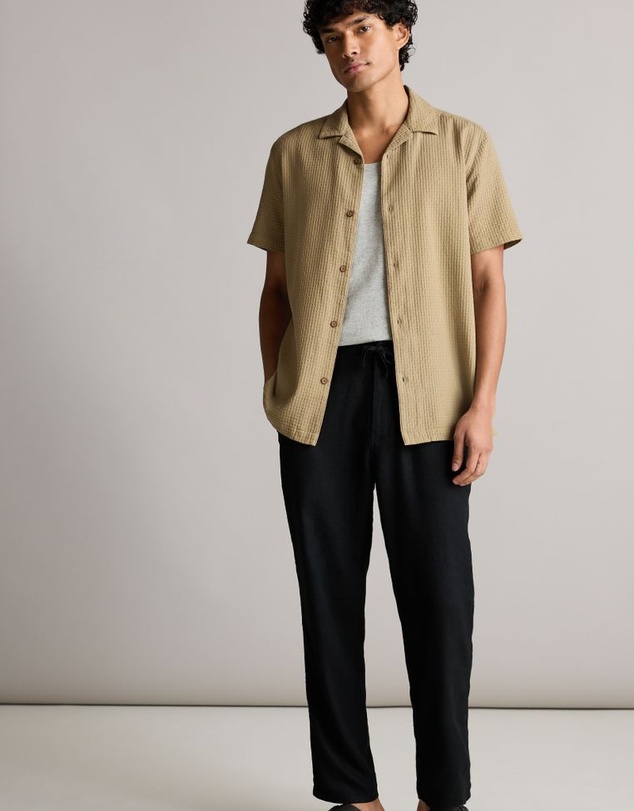 NEXT - Textured Waffle Short Sleeve Shirt