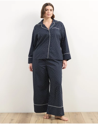 Atmos&Here Curvy - Riley Polka Dot Cotton PJ Set