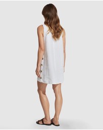Decjuba - Belle Button Linen Mini Dress
