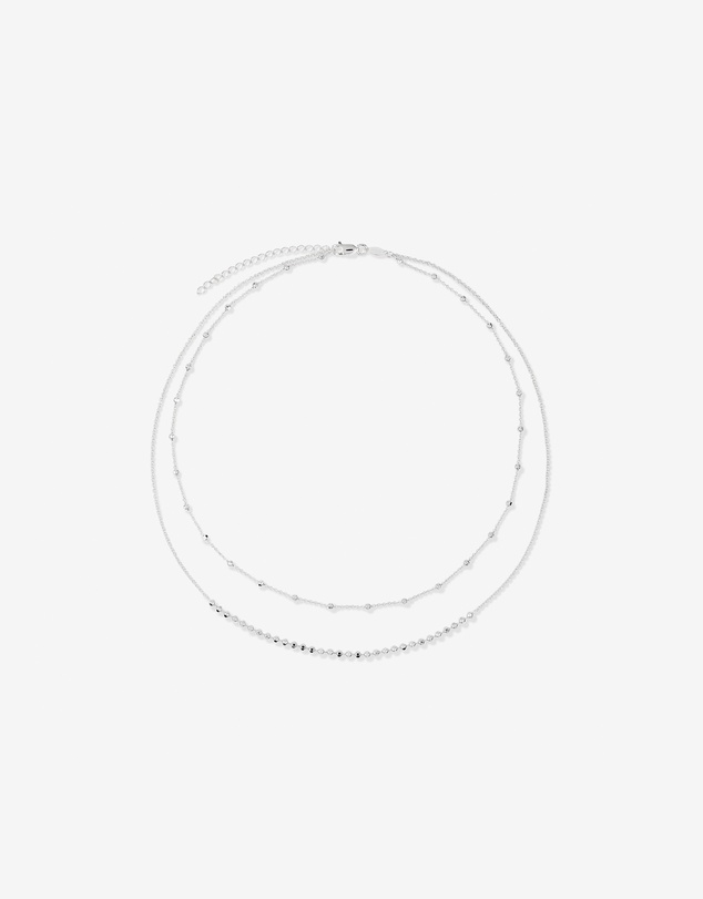 Michael Hill - 45cm Multi-Layer Bead Chain in Silver