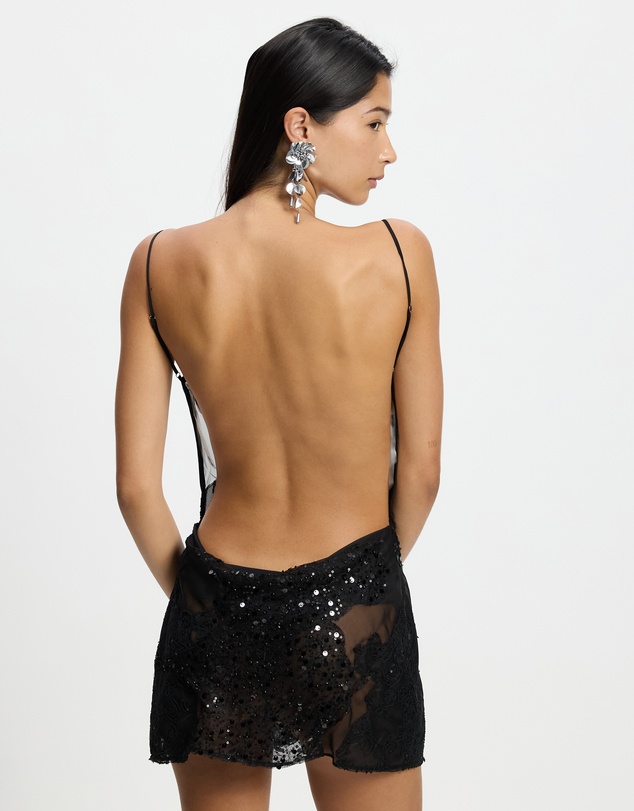 Jaded London - Mixed Lace Mini Dress