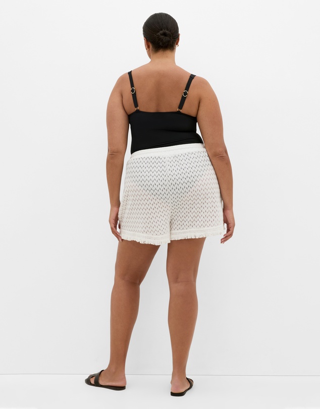 City Chic - Andros Jacquard Knit Short - ivory