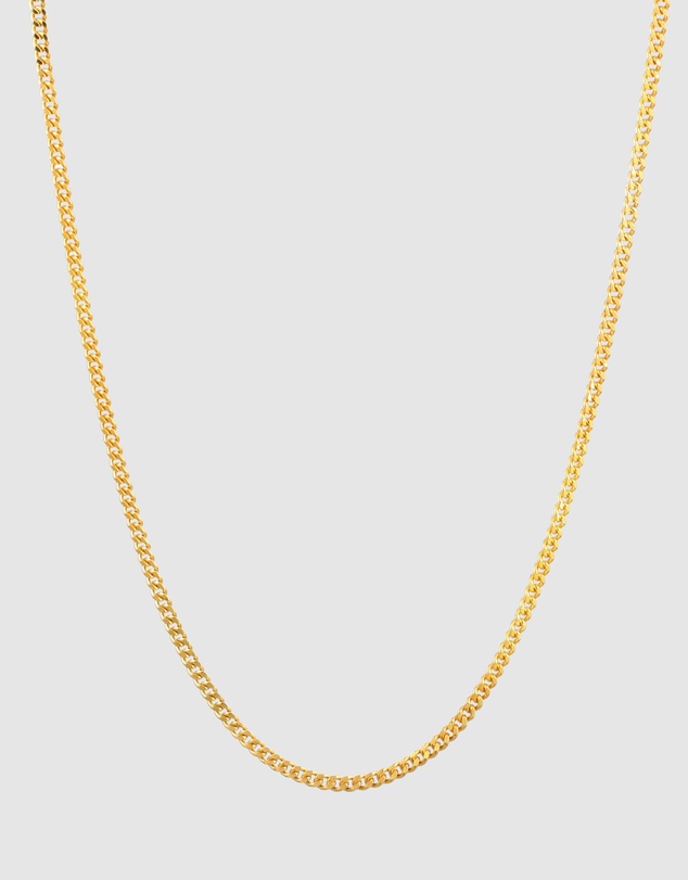 Kuzzoi - ICONIC EXCLUSIVE - Classic Curb Chain Necklace in Gold-Plated 925 Sterling Silver