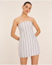 AERE - Linen Strapless Mini Dress