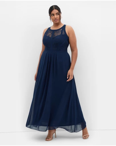 City Chic - Panelled Bodice Maxi Dress