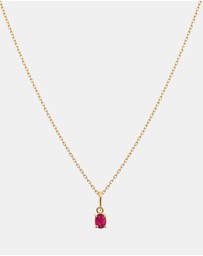Luna Rae - Solid Gold - Ruby Necklace