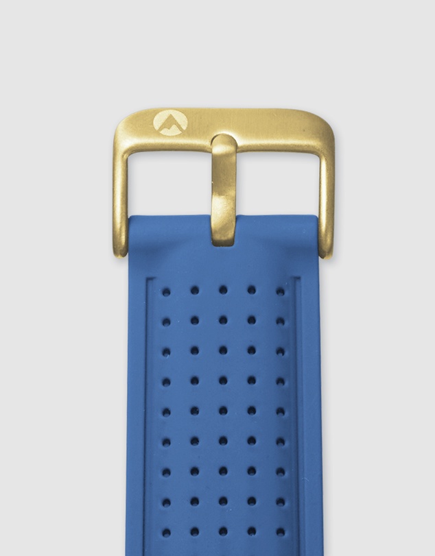 Maxum - Raglan Band Blue Silicone Strap Gold Buckle