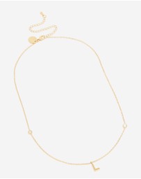 Lovisa - Waterproof Gold Plated Stainless Steel Letter L Dainty Pendant Necklace
