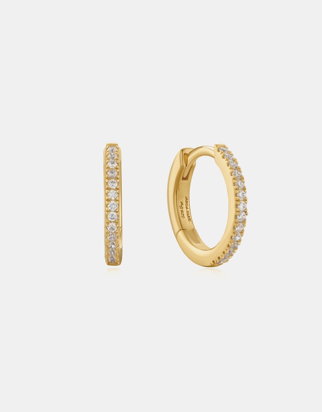 Ania Haie - Gold Classic Pave Huggies