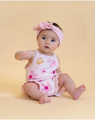 Fox & Finch - Grow Wild Knitted Flower Bodysuit - Babies