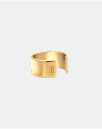 Elli Jewelry - Earrings Ear Cuff Basic 925 Sterling Silver Gold Plated