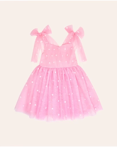Huxbaby - Foil Polka Dot Sweetheart Tulle Dress - Babies-Teens