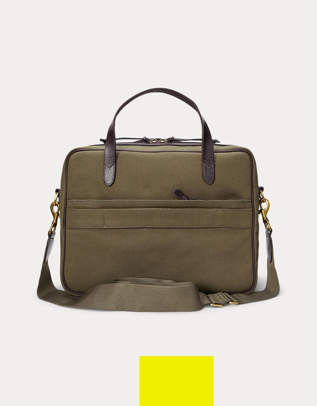 Polo Ralph Lauren - Leather-Trim Canvas Commuter Bag