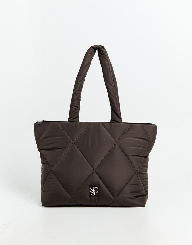 Subtitled - Nylon Quilted Puff Tote Bag