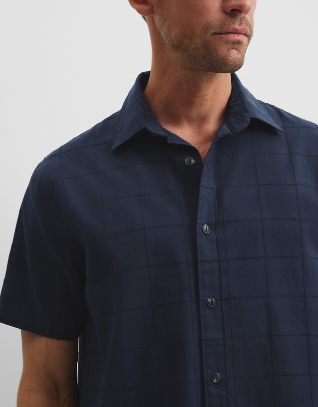 Country Road - Short Sleeve Regular Fit Cotton Woven Check Shirt