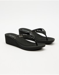 Holster - Hope Wedge Sandals  - Black - Women's