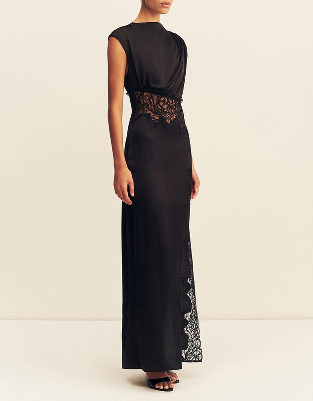 Shona Joy - Eniko Lace Gathered Maxi Dress