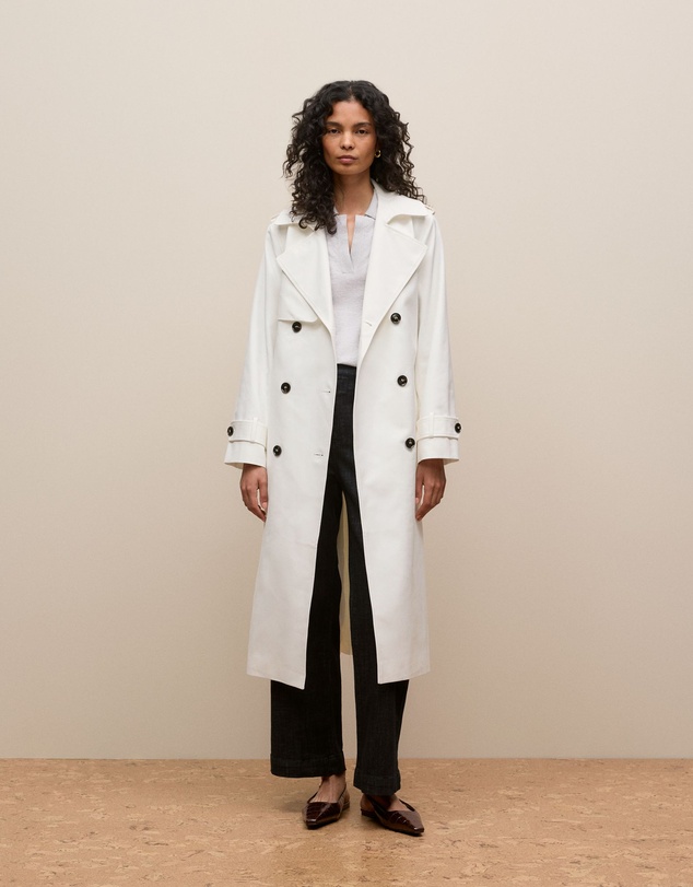 Trenery - Double Cloth Trench in Marshmallow