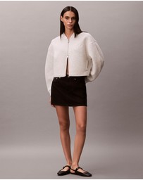 Calvin Klein Jeans - Smooth Cropped Relaxed Bomber Jacket