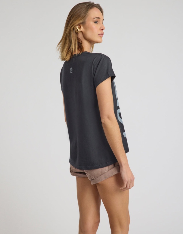 ONE TEASPOON - Love Street Classic Tee - Stone Wash Black