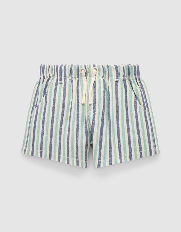 Purebaby - Pull on Striped Short -Kids-Babies