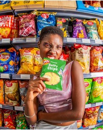 EAT MY SOCKS - Socks Salty Chips Blue
