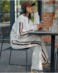 Ceres Life - Gigi Wide Leg Terry Trackpant