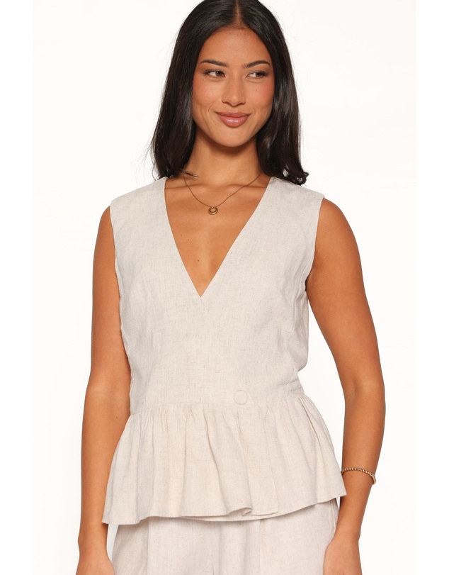 Petal & Pup - Vienna Vest Top - Oatmeal