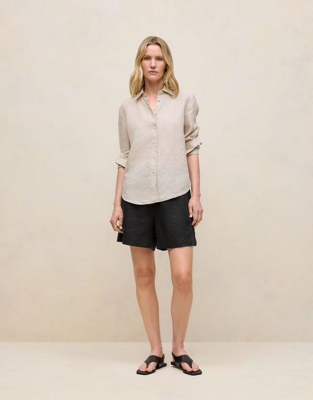 Trenery - Delave Linen Classic Shirt in Flax