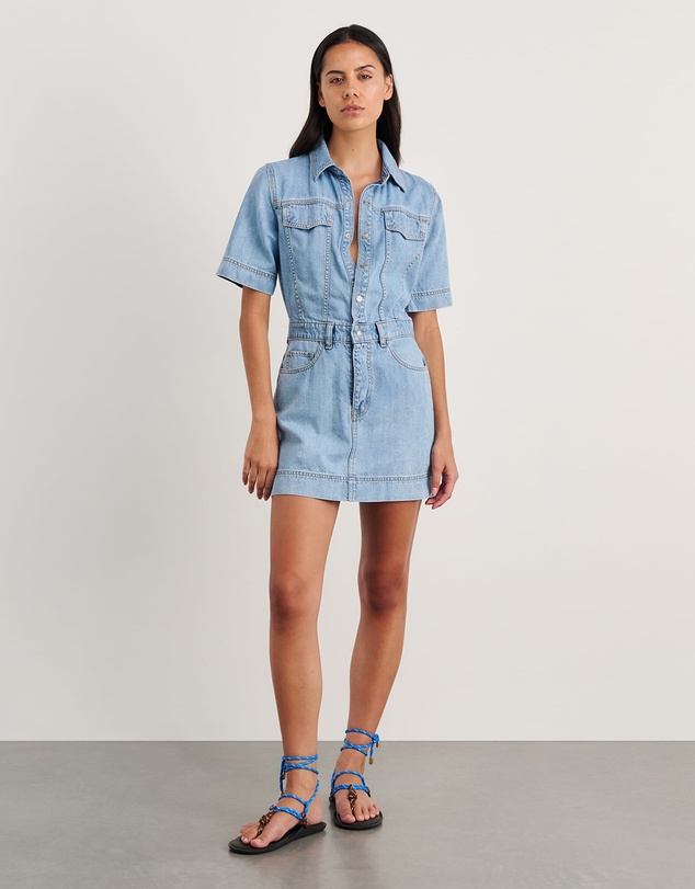 jag denim dress JAG Loe Denim Shirt Dress in Blue