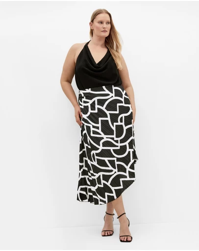 City Chic - Amaya Print Skirt