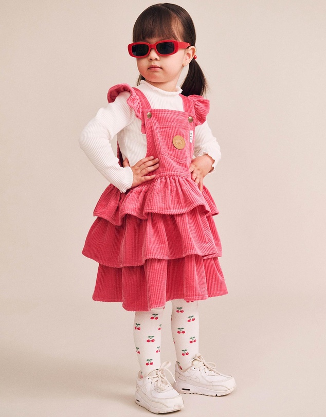 Huxbaby - Classic Tiered Cord Pinafore - Babies-Kids