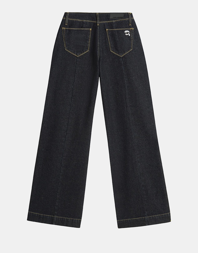 Karl Lagerfeld - Ikon Patch Wide Denim Pants