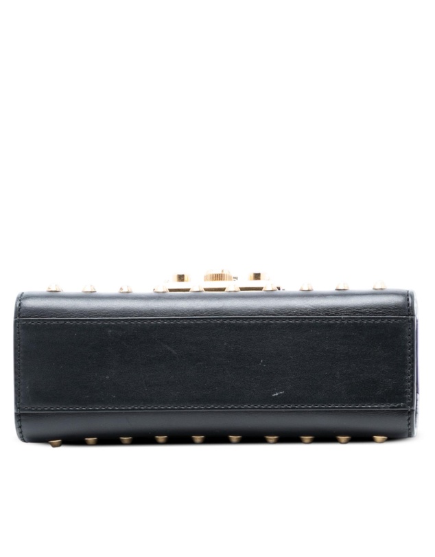 Pre-Loved by Azura Reborn - Pre-Loved Small Pearl Studded Leather Padlock Crossbody
