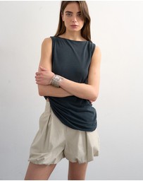 TOPSHOP - Freya Bubble Hem Cargo Shorts
