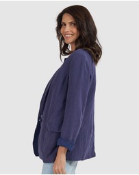 CAMIXA - Jackie Oversized Linen Blazer Jacket