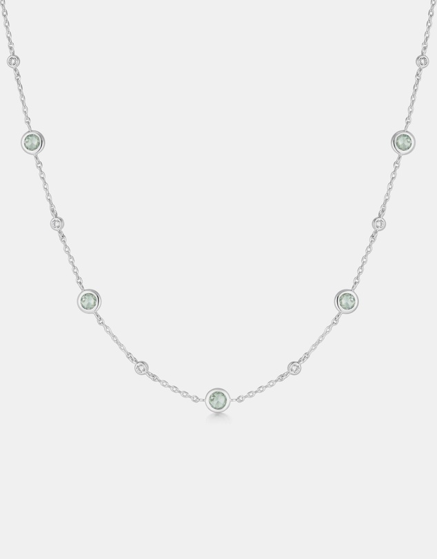 Ania Haie - Silver Mint Green Station Necklace