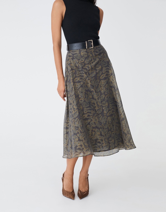 Forcast - Imogen Printed Panel Skirt