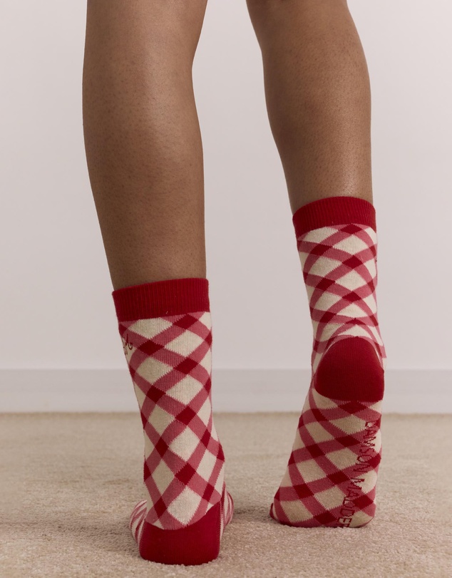 Damson Madder - Calf Length 2 Pack Socks