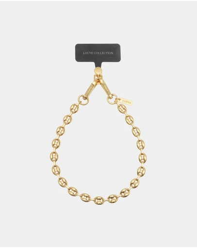LOUVE COLLECTION - Universal Phone Strap Connector (Black) + Marina Wristlet