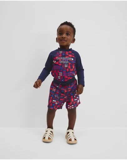 Country Road - Lobster Geometric Board Short