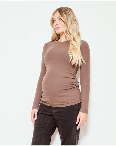 Soon Maternity - Base Soft Rib Feeding Top
