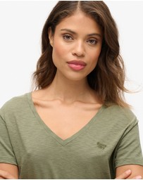 Superdry - Studios Slub Embroidered Vee Tee