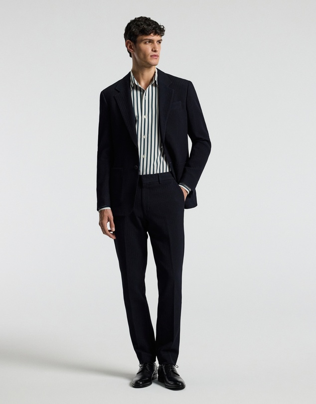 Calibre - Herringbone Jacquard Blazer Navy