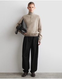 COS - Boiled Merino Wool Zip-Up Jumper